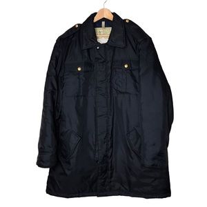 Vintage Evin Telescopic Sleeve Insulated Jacket Quilted Parka RCAF Black Large